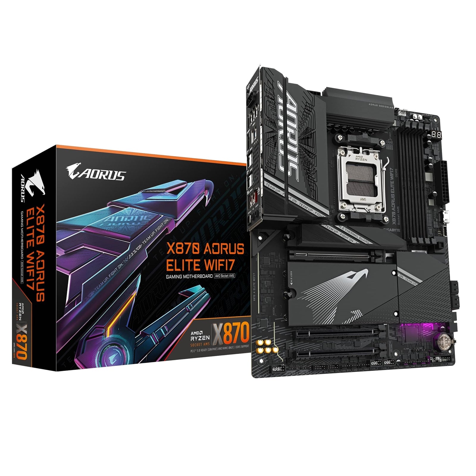Gigabyte X870 AORUS ELITE WIFI7 AM5 ATX Motherboard DDR5 USB4 Gigabyte X870 AORUS ELITE WIFI7 AM5 ATX Motherboard DDR5 USB4